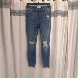 Cello Blue Skinny Distressed Jeans
